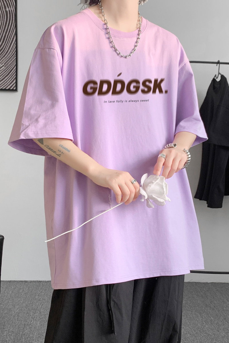 已注册/夏季新印花男生短袖T恤港风大码体恤打底衫DT6342/P25,男装T恤,电商B316