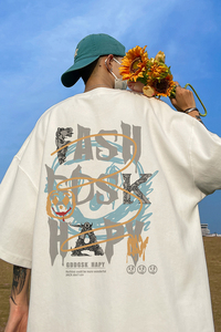 已注册/夏季潮牌印花短袖T恤男健身大码体恤打底衫DT8351/P25图片