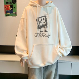 已注册/秋季情侣百搭加厚卫衣男生宽松连帽外套WY9418/P45加绒P50图片