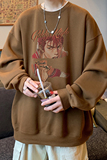 已注册/华棉秋季新咖啡色美式卫衣男生宽松打底衫WY3957/P35，男装卫衣，电商B316
