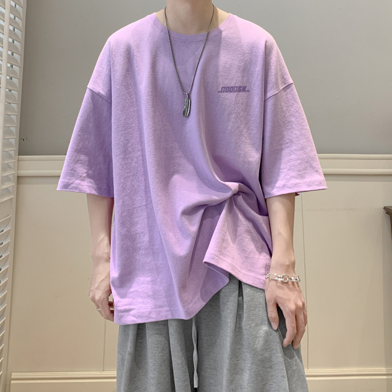 已注册/夏季新印花纯棉短袖T恤港风男生打底衫体恤DT0437/P25,男装T恤,电商B316