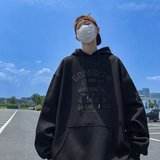 已注册/秋季情侣印花连帽卫衣男宽松大码打底衫WY9219/P45加绒P50，男装卫衣，电商B316