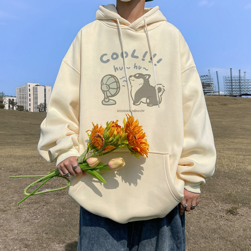 已注册/秋季外景连帽卫衣男宽松打底衫外套港风WY9145/P50加绒P55,男装卫衣,电商B316