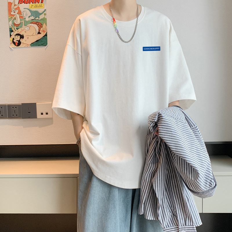 已注册/夏季新浅灰色男印花短袖T恤宽松体恤打底衫DT3326/P25,男装T恤,电商B316