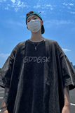 水洗重磅新款夏季通勤印花短袖T恤潮男宽松打底衫体恤DT7745/P35，男装T恤，电商B316