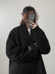 春秋新款简约高级小西服男美式宽松休闲正装西装外套XZ9667/P100图片