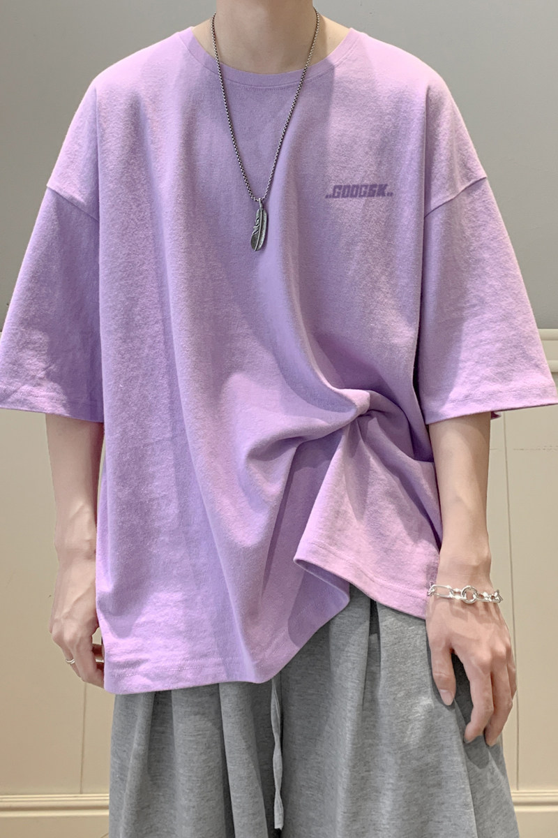 已注册/夏季新印花纯棉短袖T恤港风男生打底衫体恤DT0437/P25,男装T恤,电商B316