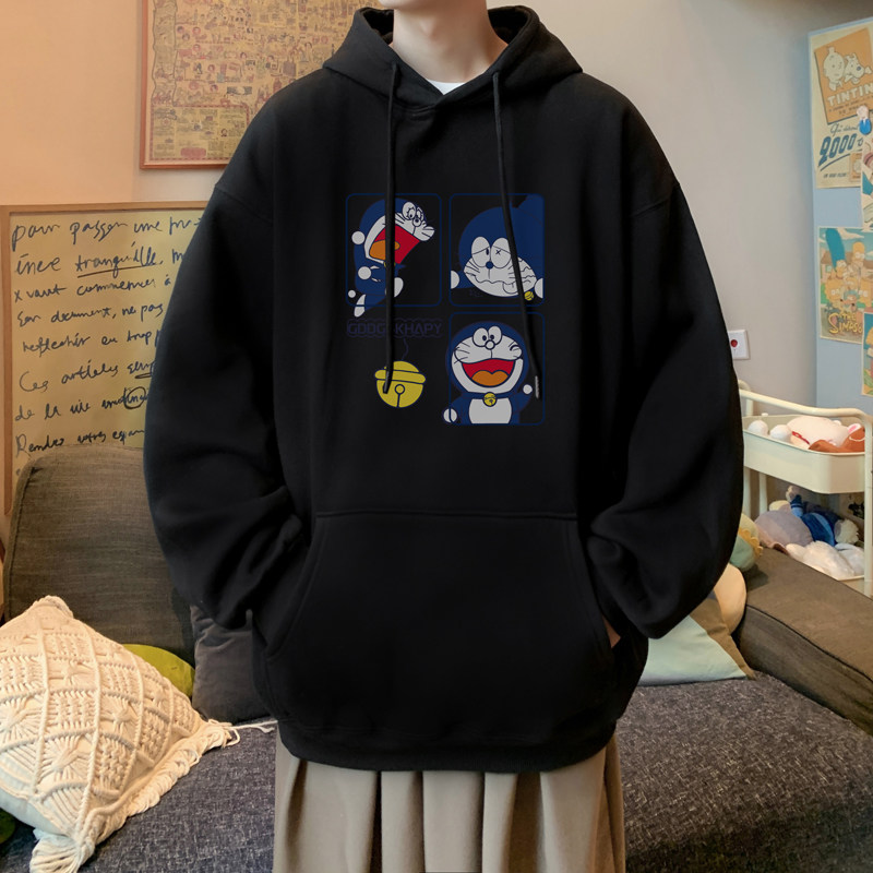 已注册/秋季卡通人物宽松连帽卫衣男潮情侣外套WY9361/P45加绒P50,男装卫衣,电商B316