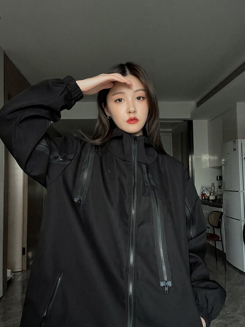 美式机能冲锋衣男女中性潮牌春秋季大码夹克外套情侣JK8333/P100,男装夹克,电商B316