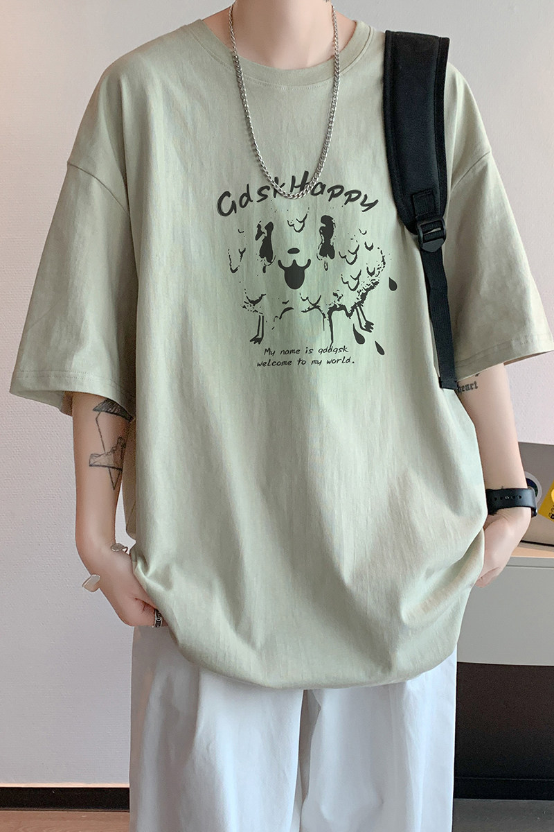 已注册/夏季百搭大码短袖T恤男运动可爱体恤打底衫DT6404/P25,男装T恤,电商B316