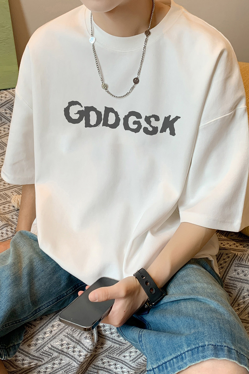 已注册/夏季宽松滑板印花短袖T恤男简约体恤打底衫DT3040/P25,男装T恤,电商B316