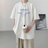 已注册/夏季新款纯棉宽松短袖T恤男潮ins百搭圆领体恤DT9663/P25，男装T恤，电商B316
