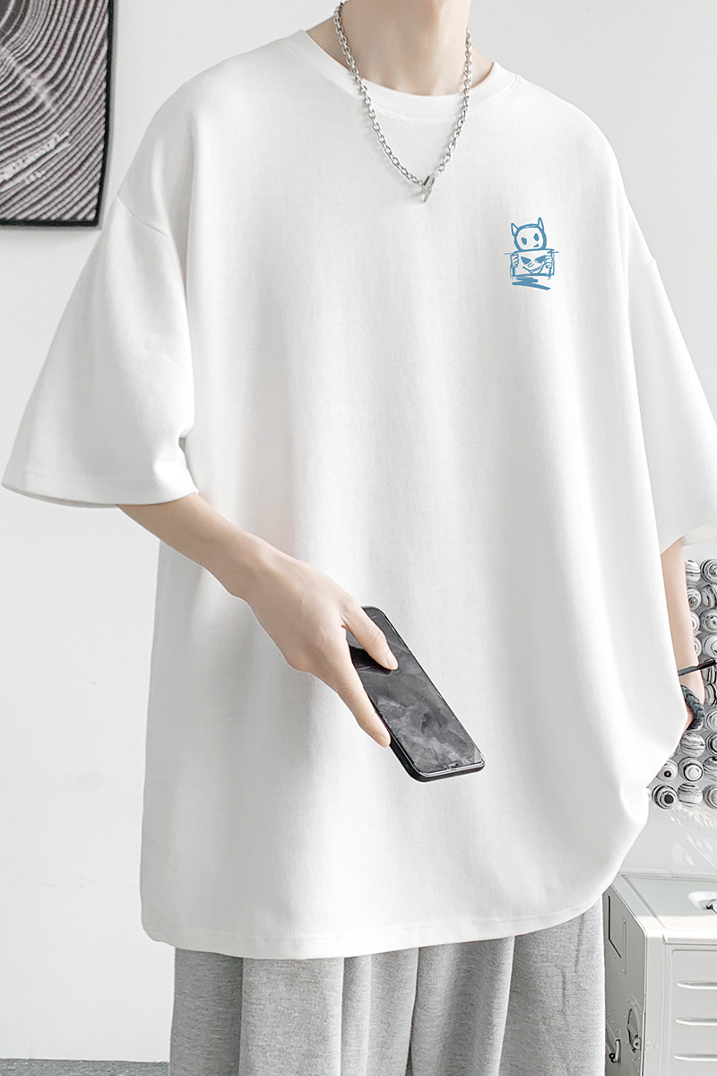 已注册/夏季简约风纯棉短袖T恤男生宽松体恤打底衫DT7151/P25,男装T恤,电商B316