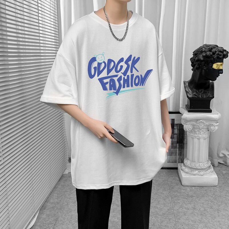 已注册/2025夏季印花短袖T恤男生港风大码半袖体恤DT0688/P25,男装T恤,电商B316