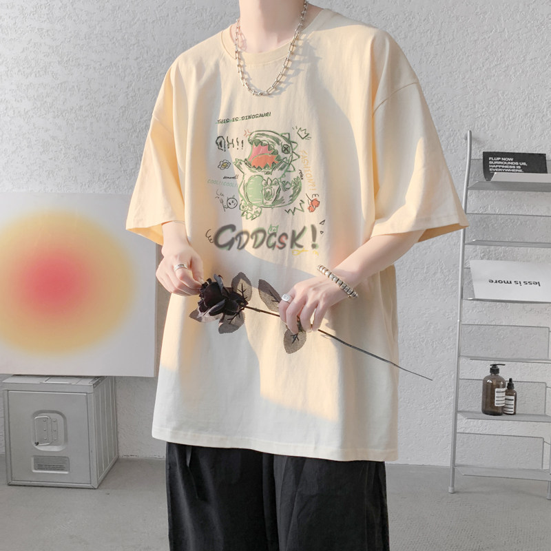 已注册/夏季趣味印花短袖T恤男宽松百搭体恤打底衫DT9906/P25,男装T恤,电商B316