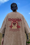 水洗重磅夏季新款粉色小熊短袖T恤男生宽松打底衫体恤DT1050/P35，男装T恤，电商B316