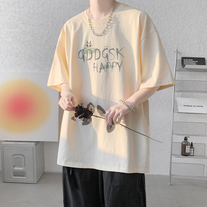 已注册/夏季卡通印花可爱短袖T恤男大码体恤打底衫DT1561/P25,男装T恤,电商B316
