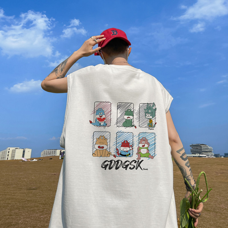 已注册/夏季流行印花纯棉背心男生宽松坎肩打底衫BX5806/P25,男装背心/马甲,电商B316