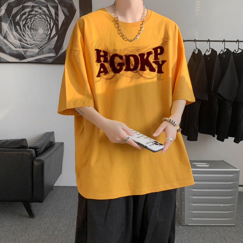 已注册/夏季新港风印花短袖T恤男生纯棉体恤打底衫DT3586/P25,男装T恤,电商B316