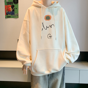 已注册/秋季流行休闲连帽卫衣男落肩大码打底衫WY9128/P45加绒P50图片