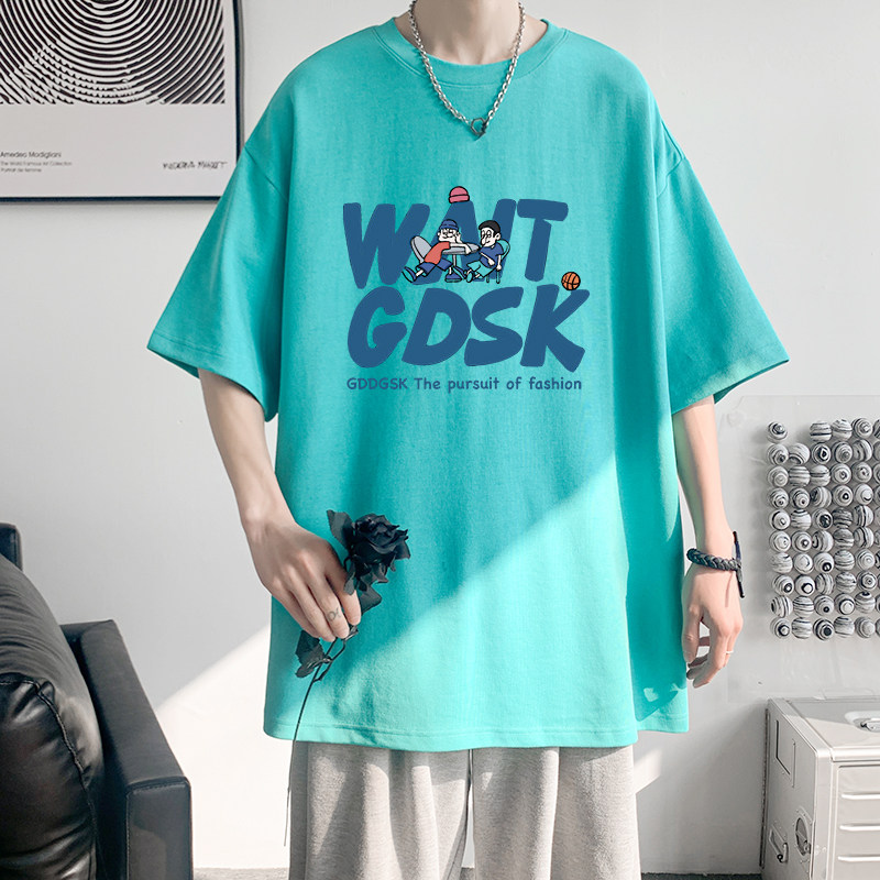 已注册/夏季印花短袖T恤男港风半袖大码体恤打底衫DT8883/P25,男装T恤,电商B316
