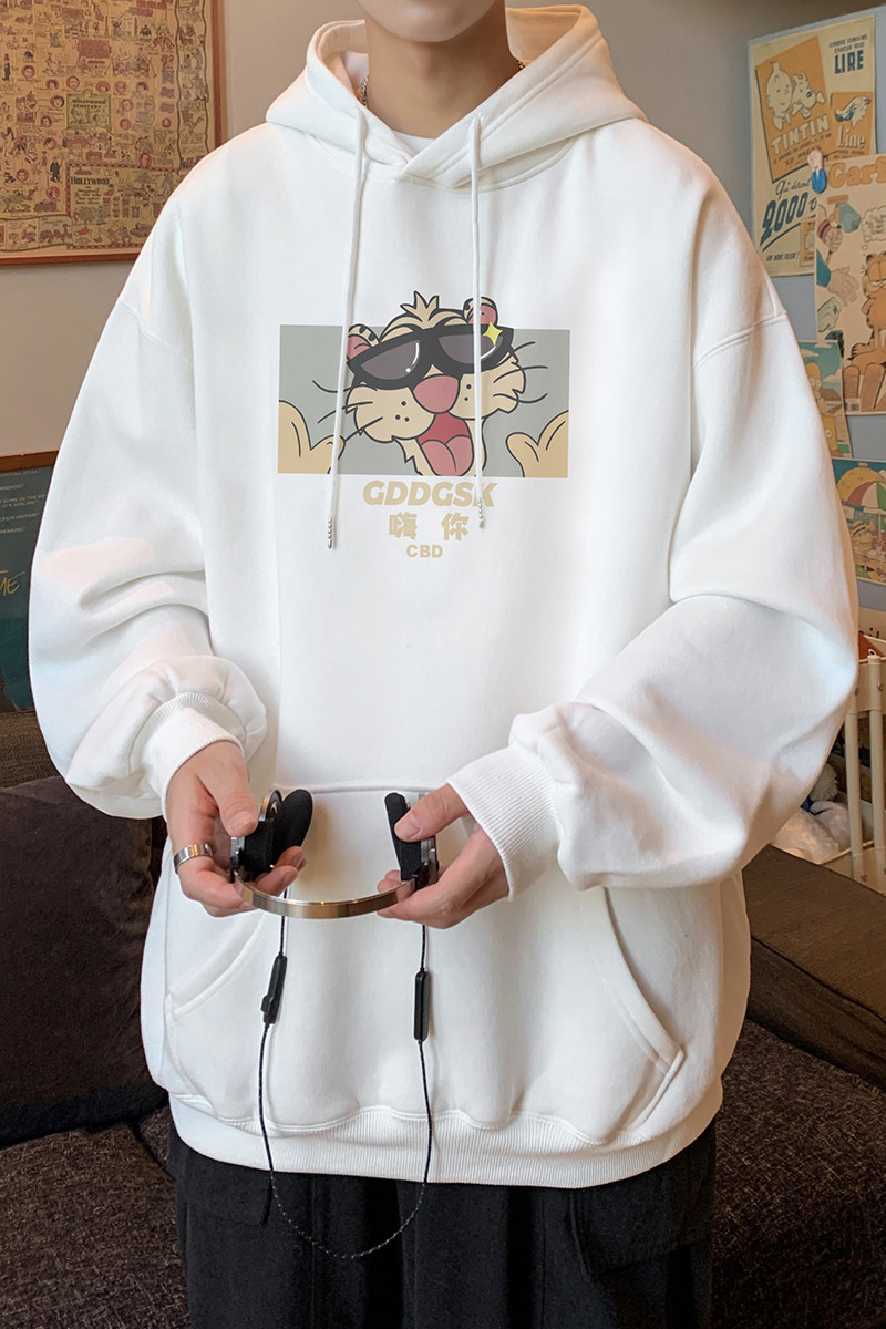 已注册/秋季高街复古连帽卫衣男生宽松大码外套WY9367/P45加绒P50,男装卫衣,电商B316