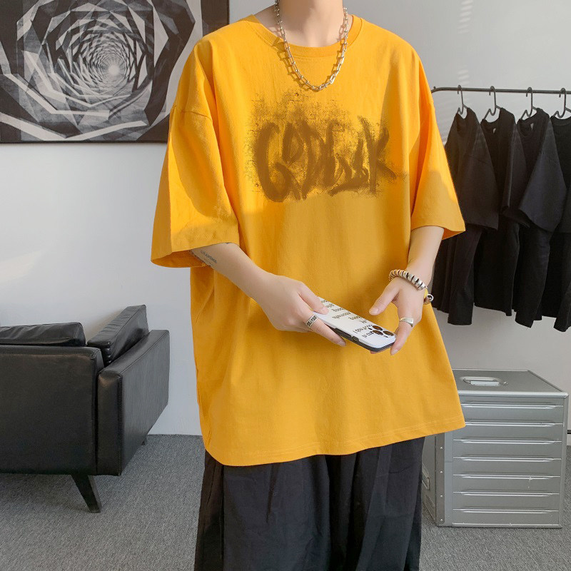 已注册/夏季印花短袖T恤男港风宽松半袖体恤大码打底衫DT8031/P25,男装T恤,电商B316
