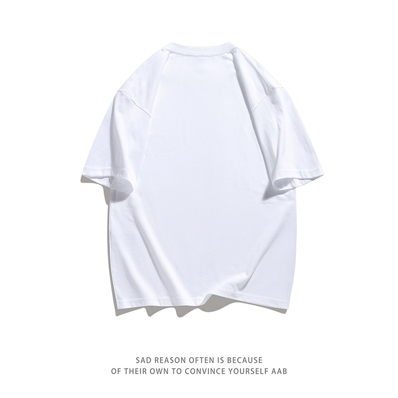 已注册/夏季纯棉百搭白色宽松短袖T恤男体恤打底衫DT3999/P25,男装T恤,电商B316