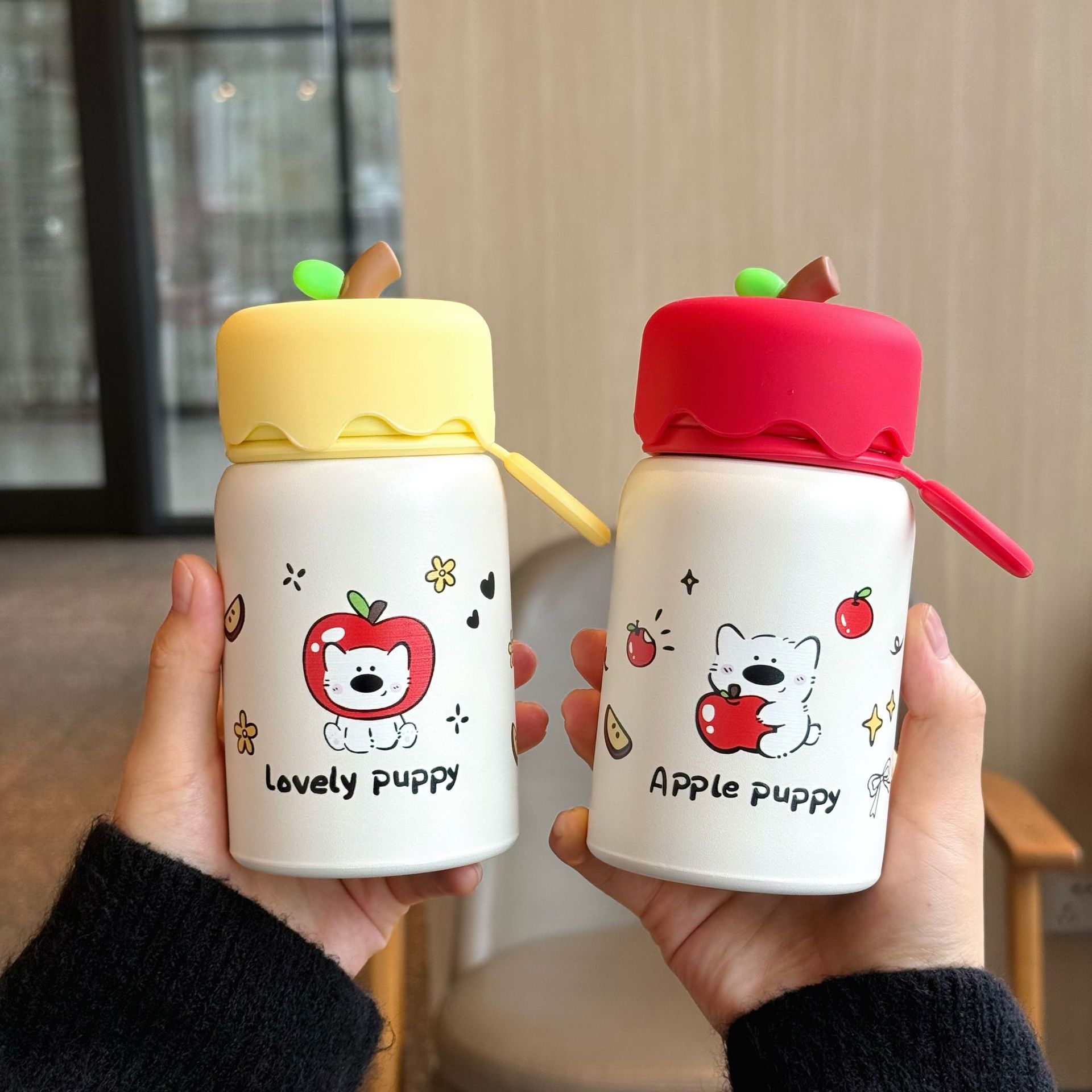 进口新款苹果迷你保温杯女生伴手礼小巧便携外出高颜值小杯子可爱