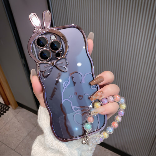 苹果iPhone14卡通兔耳朵透明防摔