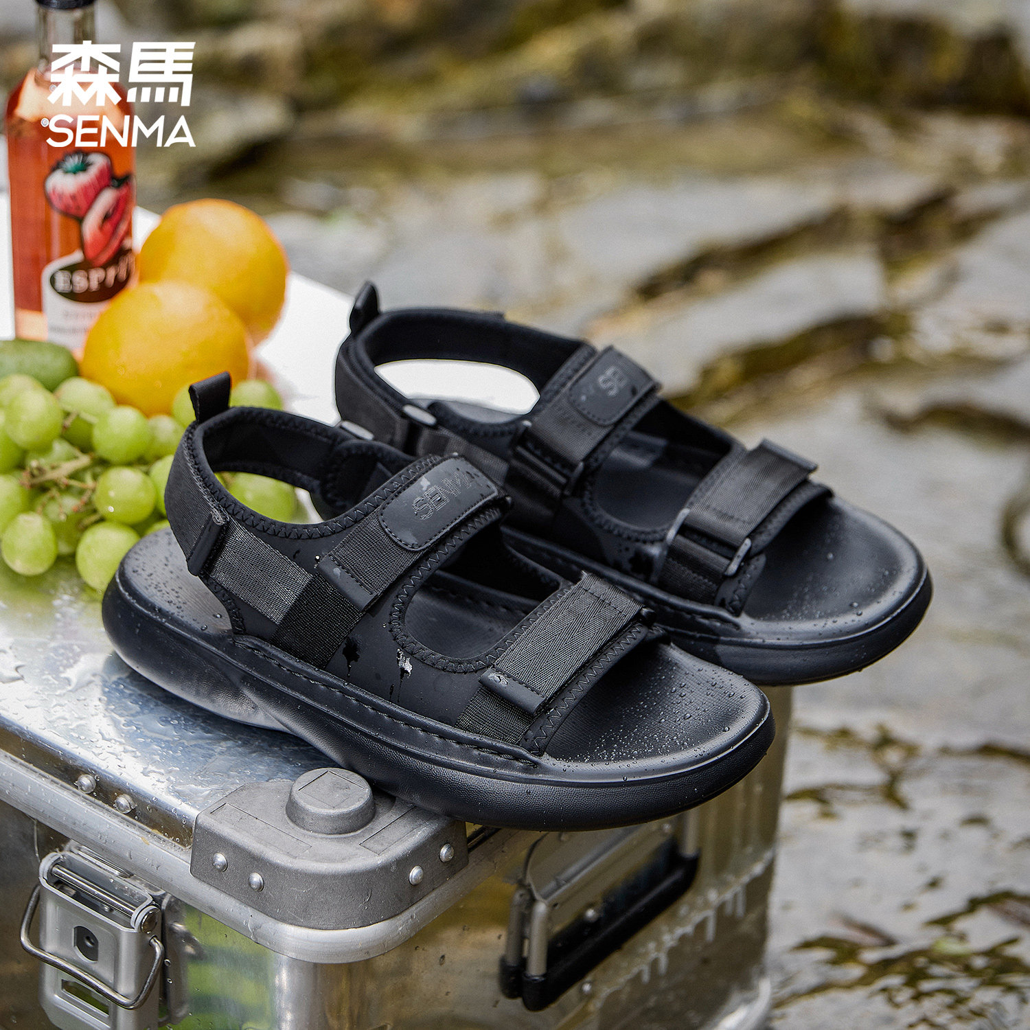 森马凉鞋男2026新款夏季外穿厚底防滑沙滩鞋软底开车两穿凉拖鞋子