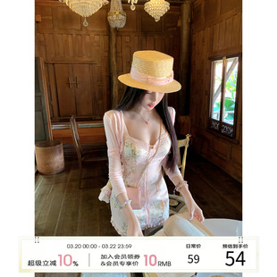 项天鹅er 碎花吊带连衣裙女2026早春新款纯欲穿搭包臀裙温柔裙子