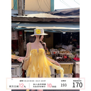 纯欲穿搭蛋糕裙度假裙子 吊带连衣裙女2026早春新款 项天鹅er 法式