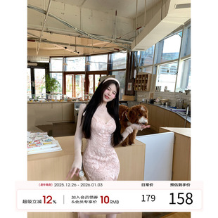 性感包臀裙法式 新款 纯欲裙子 蕾丝吊带连衣裙女2025秋季 项天鹅er