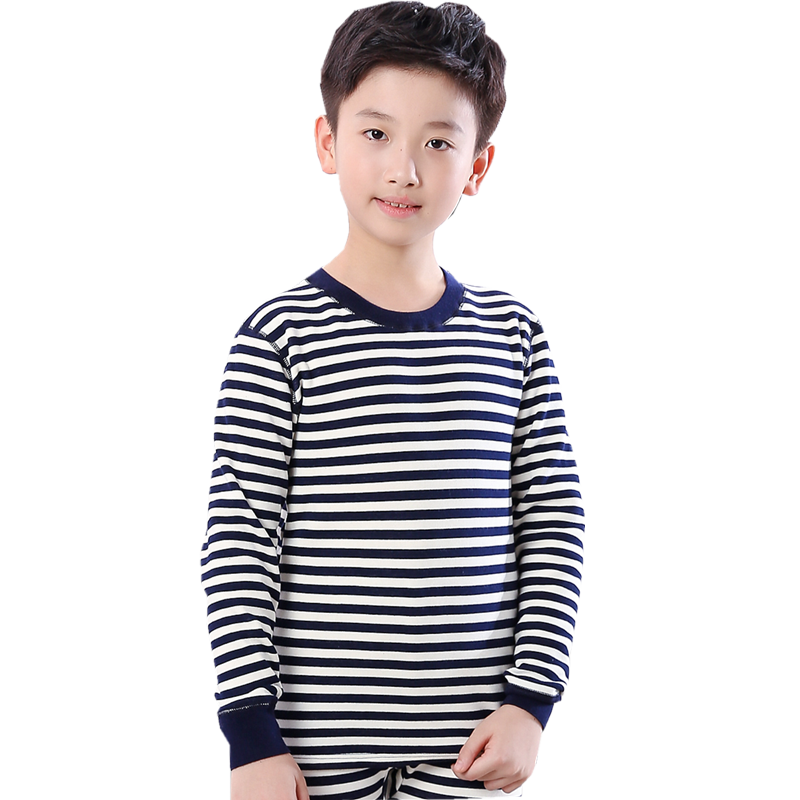 男童保暖上衣加绒内穿单件内衣中大童儿童加厚打底衫秋冬季棉毛衫