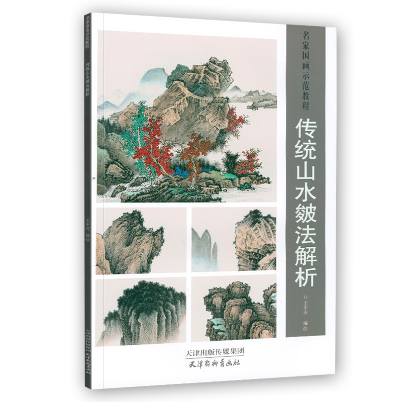 传统山水皴法解析 名家国画示范教程 王军河编绘 山水画 中国画技法 局部写生 画法步骤 作品临摹欣赏 天津杨柳青画社