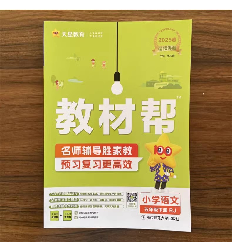 2025春新版教材帮五年级下册语文人教版 5年级下册语文rj版部编版教材