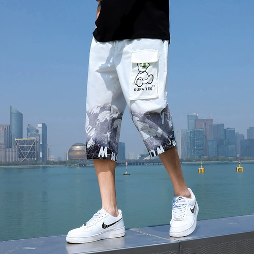 Летние шорты, трендовые хлопковые спортивные тонкие штаны для отдыха, 2024 года