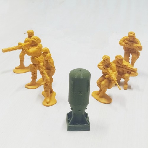 小男孩原子弹/沙皇大伊万氢弹核弹兵人场景儿童玩具套装塑料模型