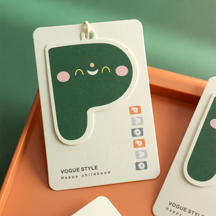 【2025新款】可爱卡通童装吊牌定做logo小清新标签定制彩印特种纸吊牌服装店商标订做儿童吊卡设计异形挂牌