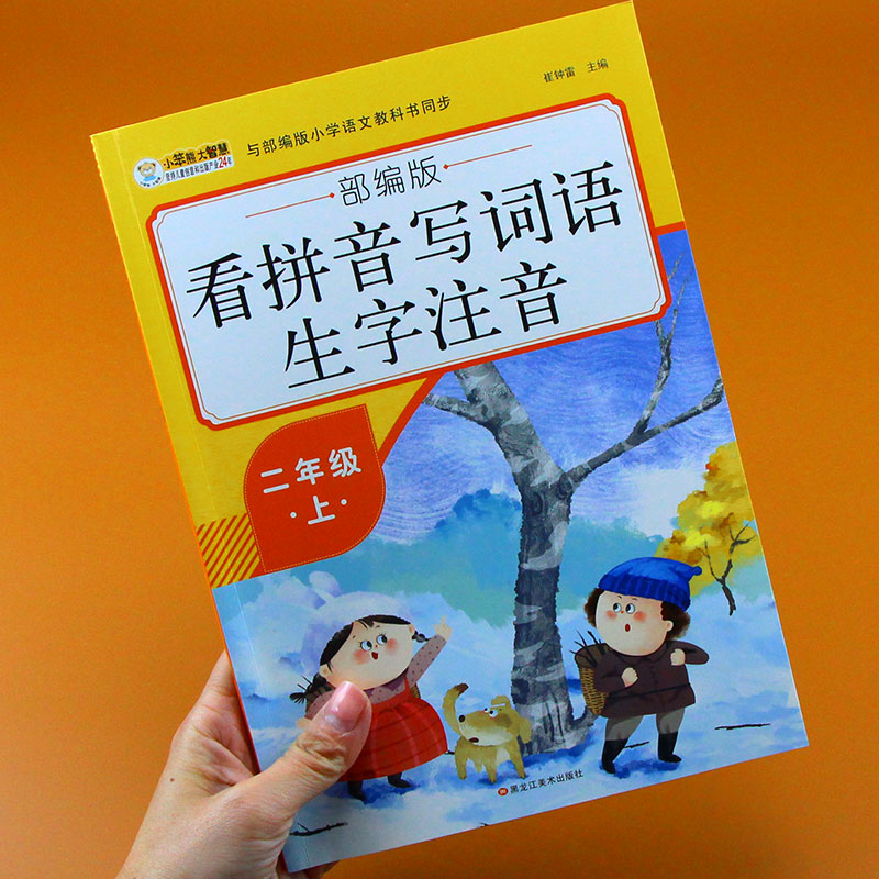 二年级看拼音写词语上册部编版二年级语文同步练习册专项训练生字注音