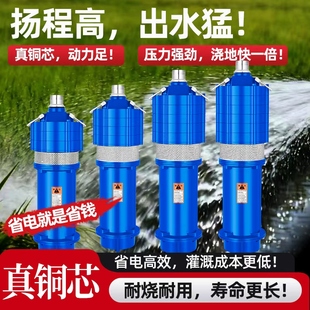 叶轮潜水泵高扬程大流量两相电灌溉220v农用二相抽水泵家用大功率