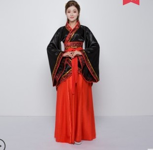 新款汉服女装汉服曲裾秦朝服装民族服装女古装演出服2802xiangzi
