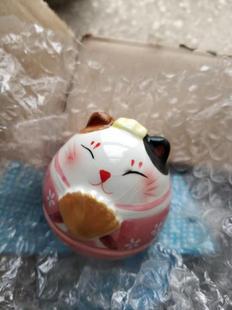 瑕疵品 日本风水非道乐堂招桃花招财猫不倒翁M1212