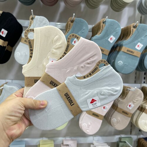 未小里夏季薄款女船袜隐形袜纯色舒适透气吸汗防臭抗菌女袜浅口