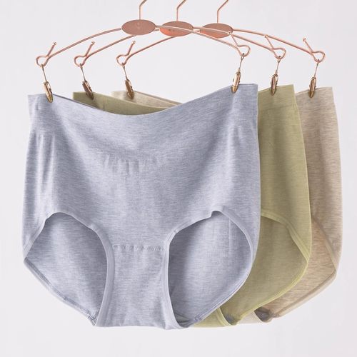 跃莱跃香臻我135加肥加大码纯色弹力无缝高腰200斤胖女士内裤头