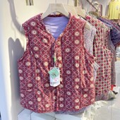 融绒暖意803蚕丝驼绒中老年妈妈马甲大码 保暖棉坎肩背心居家外穿