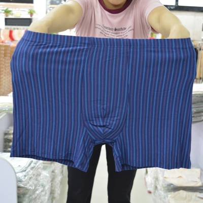 三尖563特大号男平角内裤加肥大码莫代尔竹纤维四角裤肥佬裤头