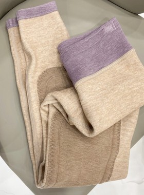 新一步保暖裤女士大鹅羽绒德绒发热保暖秋裤秋冬厚款专柜款52092