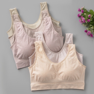 无缝大码无钢圈背心式睡眠文胸妈妈内衣洞洞杯透气舒适燕佳思1830